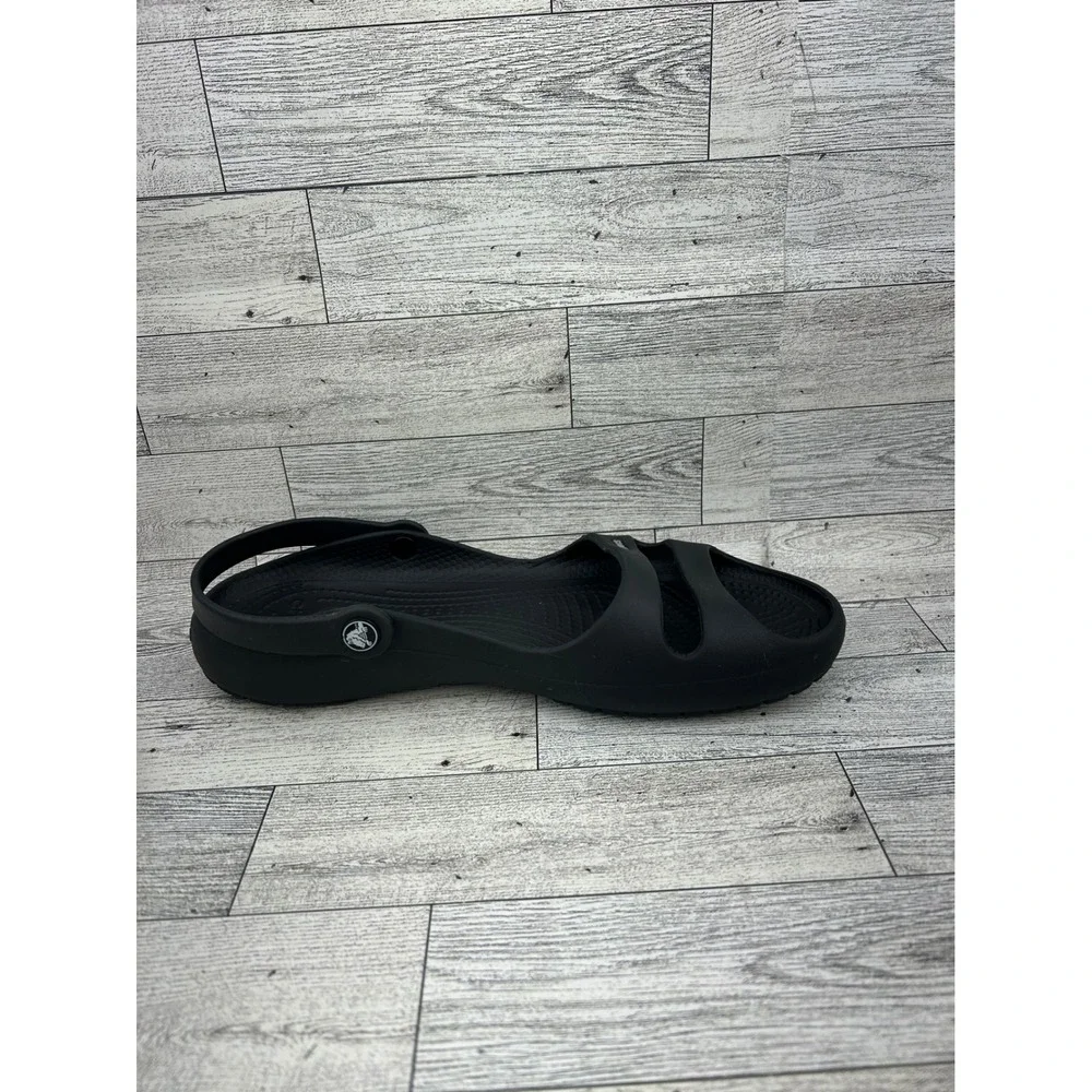 Crocs Cleo II Black Dual Strap Slingback Comfort Sandals Womens Size 9